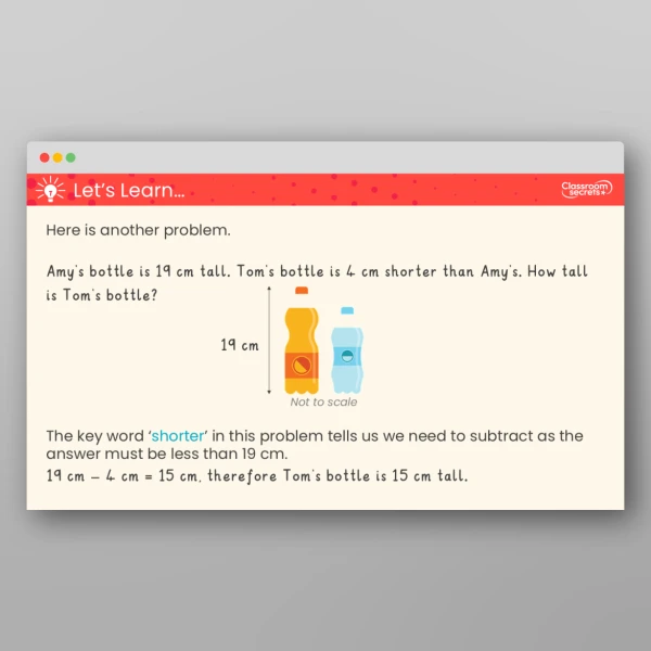 An image of the Four Operations with Lengths and Heights Teaching PPT Resource