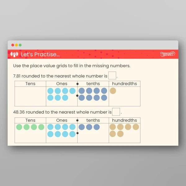 An image of the Round to the Nearest Whole Number Teaching PPT Resource