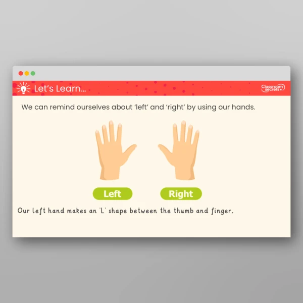 An image of the Language of Position Teaching PPT Resource