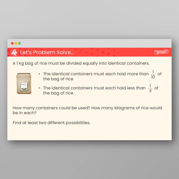 An image of the Fractions as Division Teaching PPT Resource
