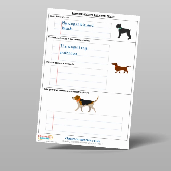 An image of the Leaving Spaces between Words Mixed Activity Resource