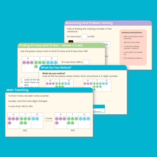 Year 3 Find 1, 10 or 100 More or Less Place Value Teaching PowerPoint