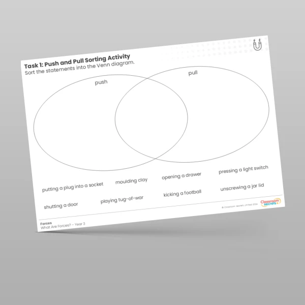 An image of the Lesson 1: Push and Pull Sorting Activity Resource