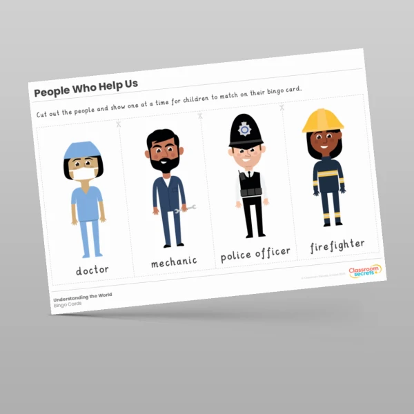 An image of the People Who Help Us Bingo Cards Resource