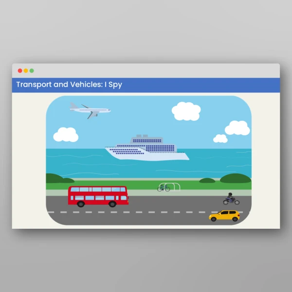 An image of the Transport and Vehicles Visual Discrimination Activities Resource