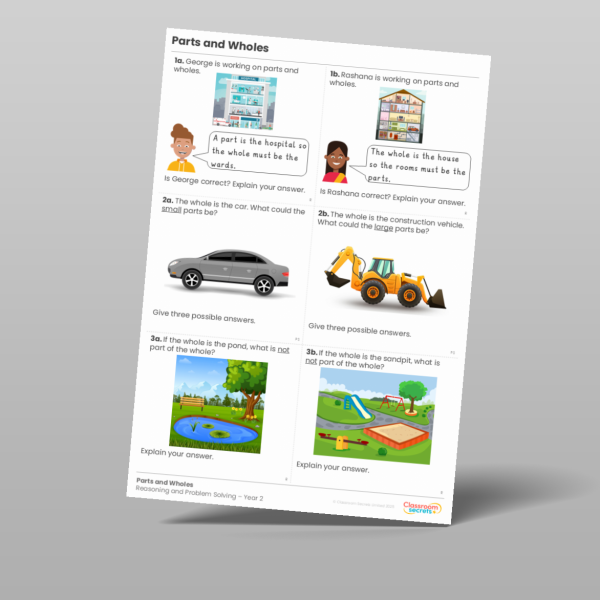 Year 2 Parts And Wholes Reasoning And Problem Solving Resource ...