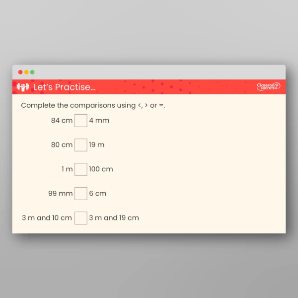 An image of the Metres, Centimetres and Millimetres Teaching PPT Resource