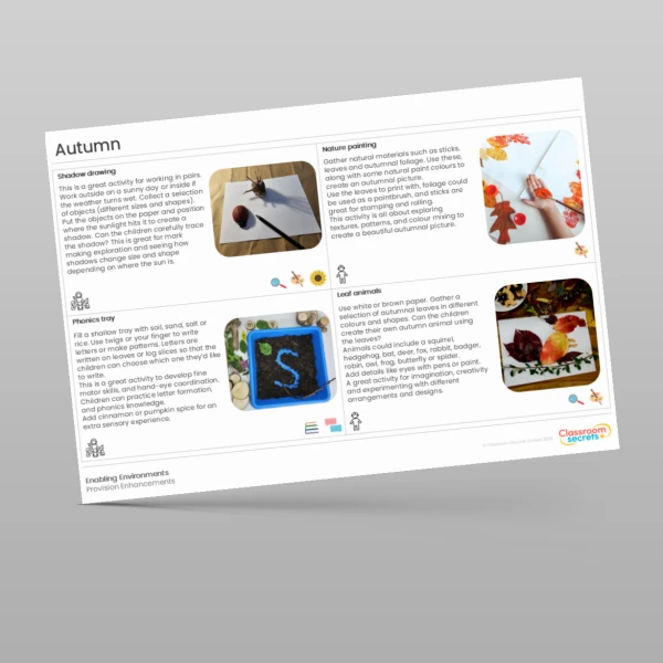 An image of the Autumn Provision Enhancement Resource