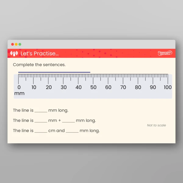 An image of the Equivalent Lengths (Centimetres and Millimetres) Teaching PPT Resource