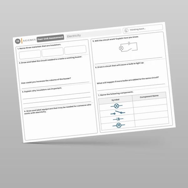An image of the Electricity Post-Unit Assessment Resource