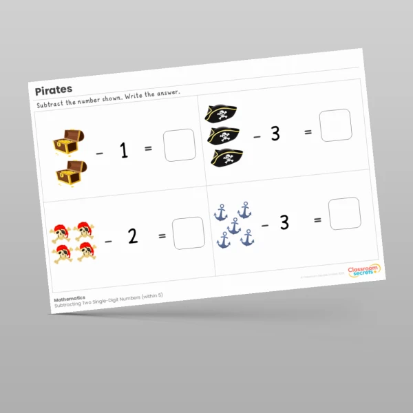 An image of the Pirates Maths Activities Resource