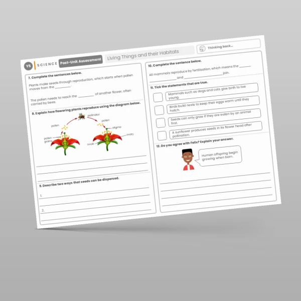 An image of the Living Things and their Habitats Post-Unit Assessment Resource