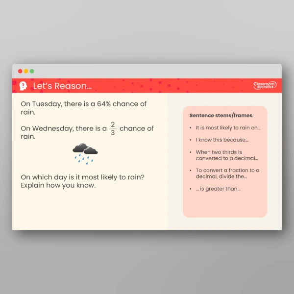 An image of the Order Fractions, Decimals and Percentages Teaching PPT Resource