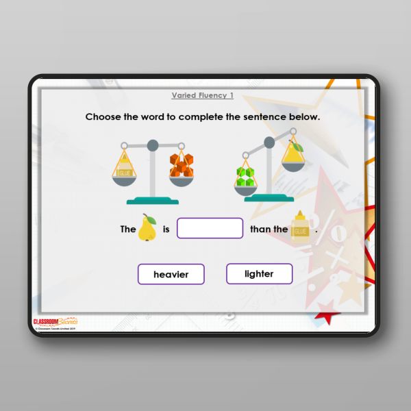 Year 1 Compare Mass Modelling Powerpoint Resource | Classroom Secrets