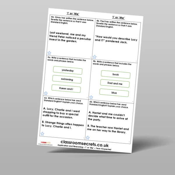 An image of the 'I' or 'Me' Application and Reasoning Resource