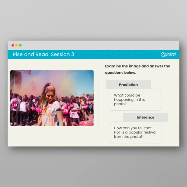 An image of the Rise and Read Holi Resource