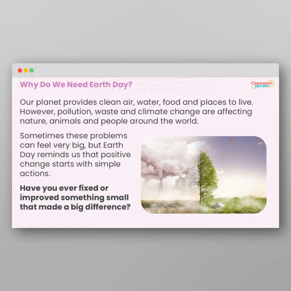An image of the Earth Day Whole School Assembly Resource