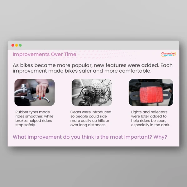 An image of the The History of Bikes PPT Resource