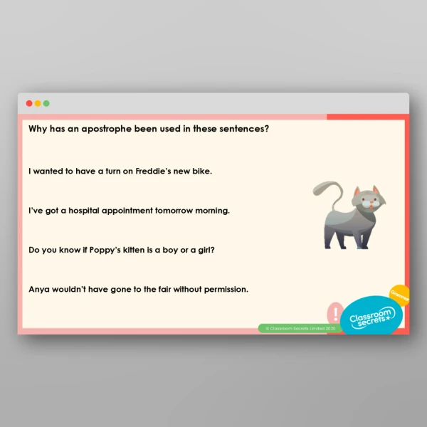 An image of the Consolidating Apostrophes Teaching PPT Resource