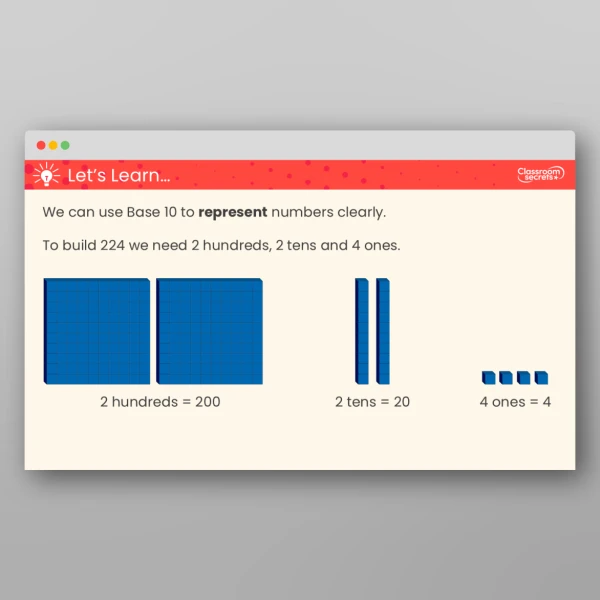 An image of the Represent Numbers to 1,000 Teaching PPT Resource