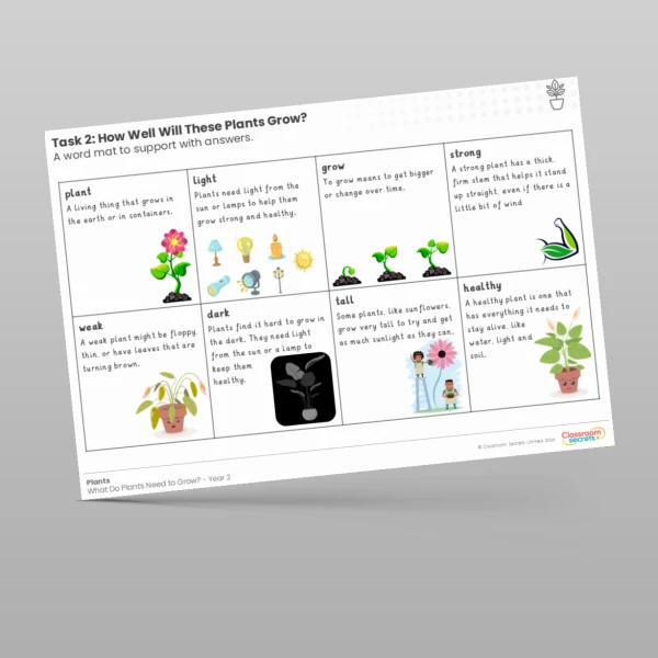 An image of the Lesson 3: How Well Will These Plants Grow? Worksheet Resource