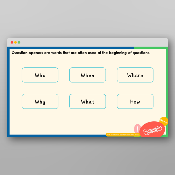 Year 1 Question Openers Teaching Ppt Resource | Classroom Secrets