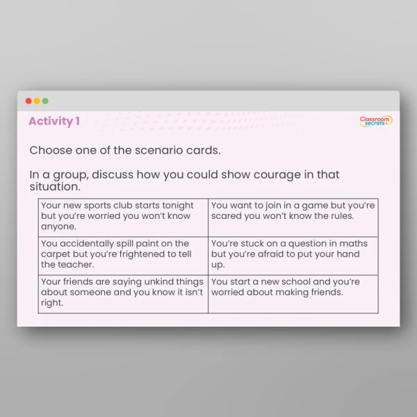 An image of the Values Resource - Courage Resource