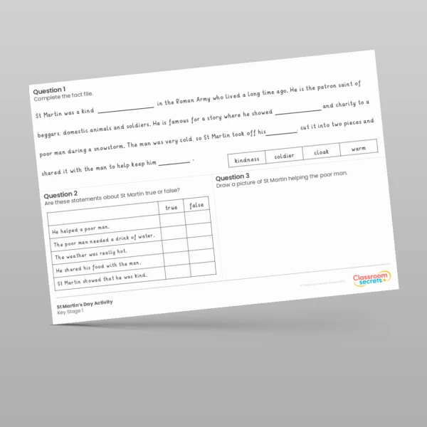 An image of the St Martin's Day Activity Resource
