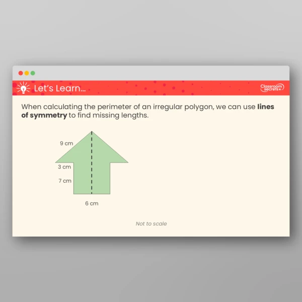 An image of the Perimeter of Polygons Teaching PPT Resource