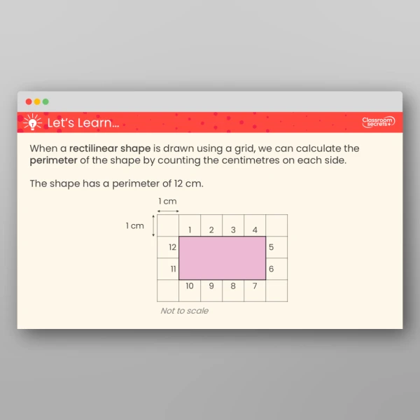 An image of the Perimeter on a Grid Teaching PPT Resource