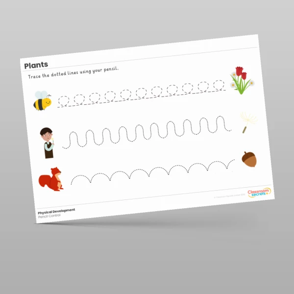 An image of the Plants Pencil Control Resource