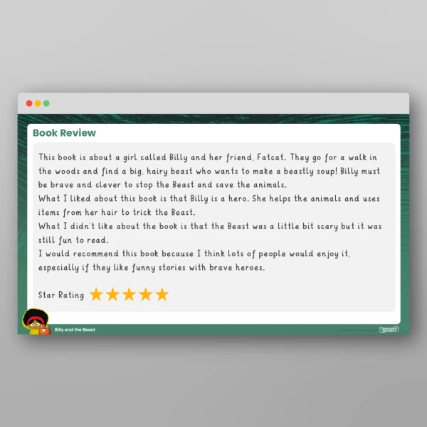 An image of the Billy and the Beast Writing Unit Teaching PPT Resource
