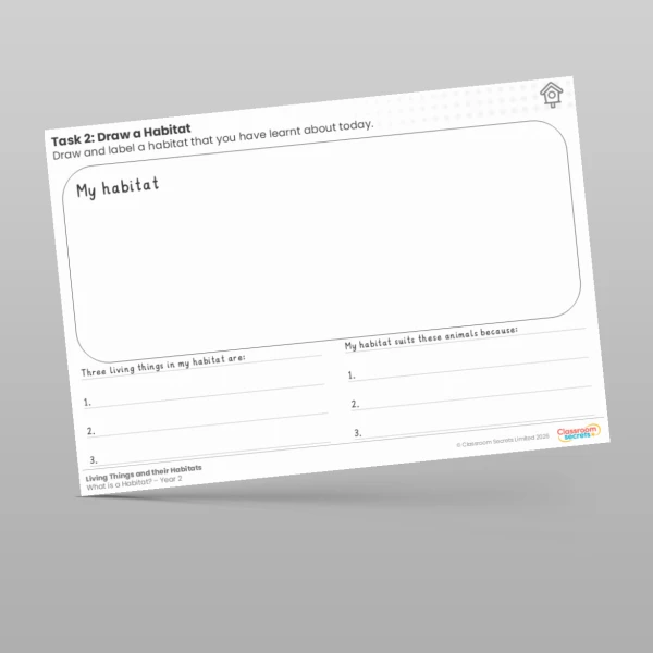 An image of the Lesson 2: Draw a Habitat Worksheet Resource