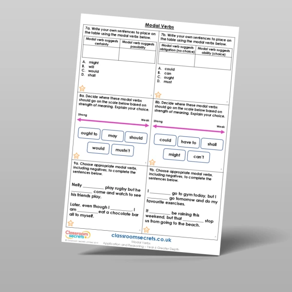An image of the Modal Verbs Application and Reasoning Resource