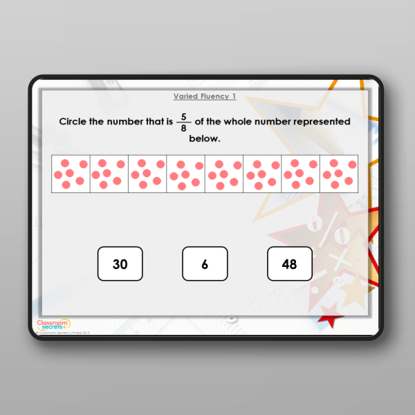 Year 4 Fractions Of A Quantity Modelling Ppt Resource | Classroom Secrets