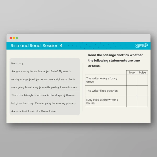 An image of the Rise and Read Purim Resource