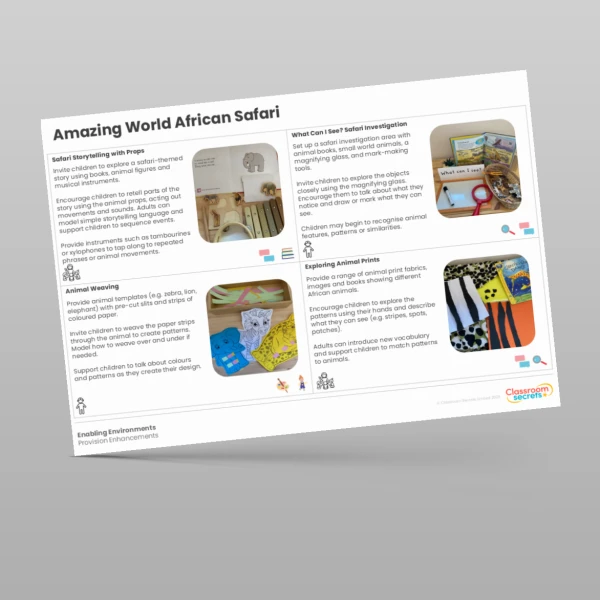 An image of the Amazing World - African Safari Provision Enhancements Resource