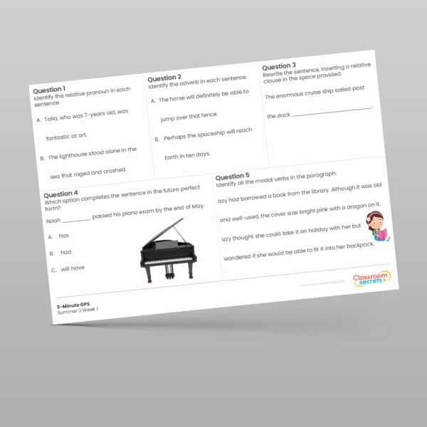 An image of the 5-Minute GPS Summer 2 Week 1 Resource