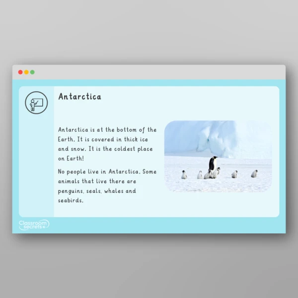 An image of the Amazing World - Polar Regions Introductory PPT Resource