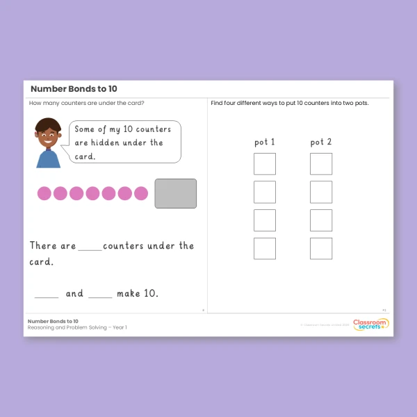 Year 1 Number Bonds to 10 Addition and Subtraction within 10 Reasoning and Problem Solving