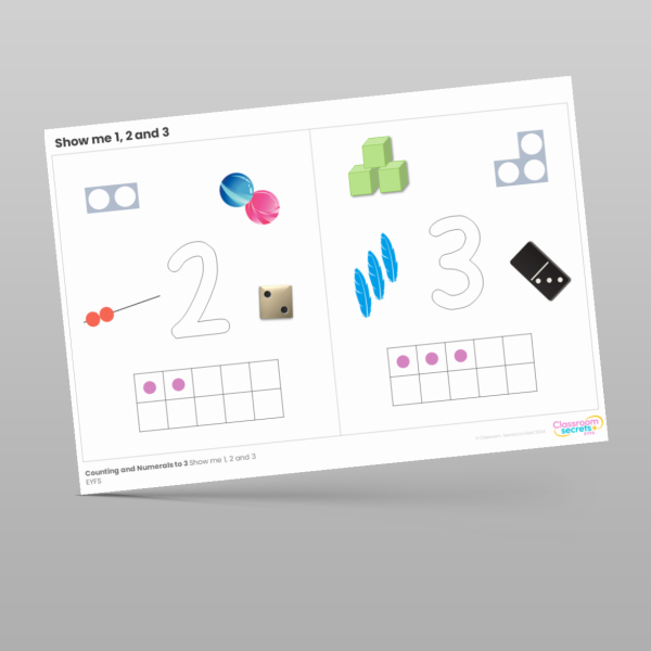 Eyfs Show Me 1 2 And 3 Learning Activity Resource | Classroom Secrets