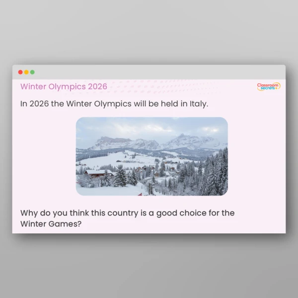 An image of the Winter Olympics 2026 Whole School Assembly Resource