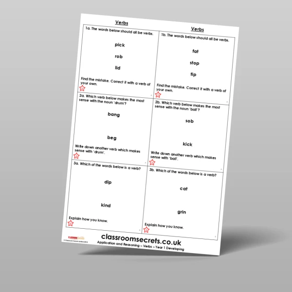 An image of the Verbs Application and Reasoning Resource