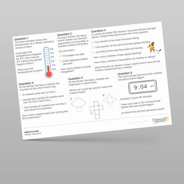 An image of the Early Morning Work Winter Olympics Resource