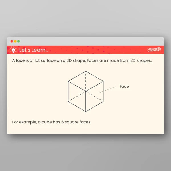 An image of the Recognise and Describe 3D Shapes Teaching PPT Resource