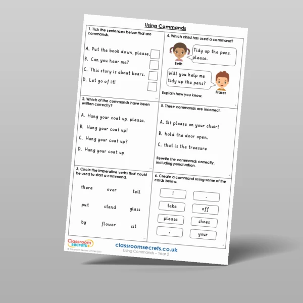 An image of the Using Commands Mixed Activity Resource