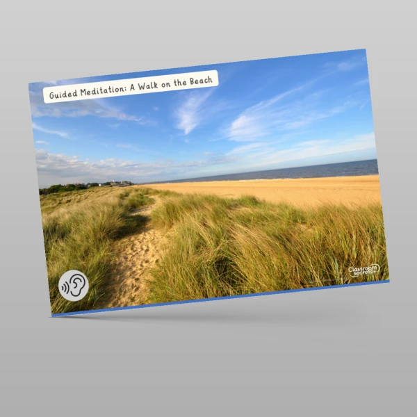 An image of the Guided Meditation: A Walk on the Beach PPT Resource