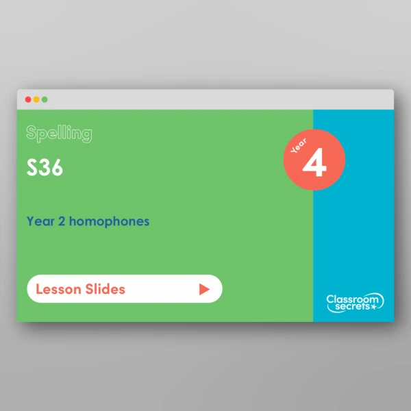 An image of the Autumn 2 Week 4 Spelling - S36 - Year 2 homophones Resource