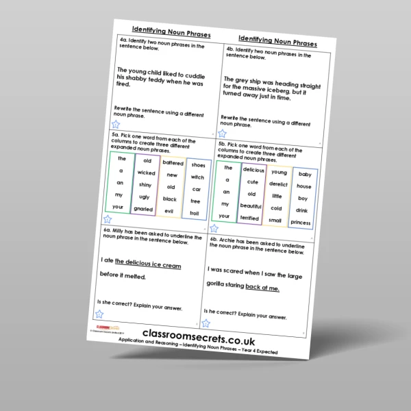 An image of the Identifying Noun Phrases Application and Reasoning Resource