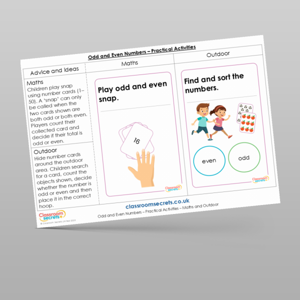 Year 2 Odd And Even Numbers Practical Activities Resource | Classroom ...